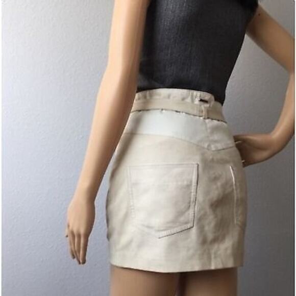 DIESEL Lamb Leather Mini Skirt Size 27 - Picture 12 of 12